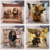 Mini Dachshund Cushion Cover Decor Pet Animal Pillowcase Sofa Home Children's Room Pillowcase