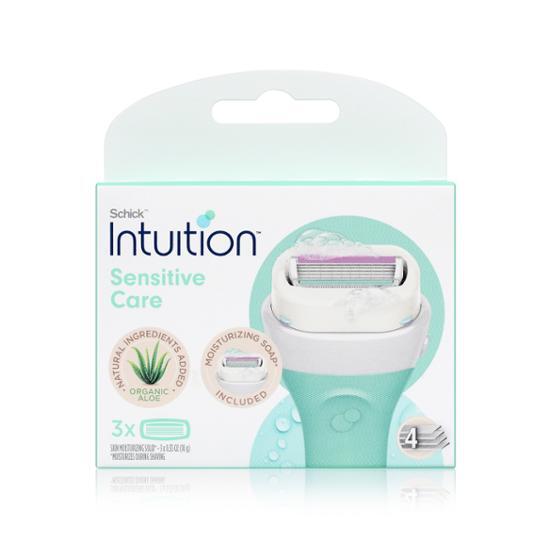 Schick Intuition Razor Blades (3 Pack) (Choose 1 of 4 Flavors: Lemonberry/Natural/Coconut/Mixed)