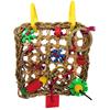 New Natural Rattan Parrot Bite Toy Hanging Interactive Bird Teething Toy Colorful Durable Parrot Climbing Net Pet Supplies