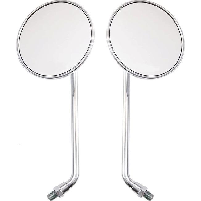 Rear View Mirror 10mm Motorcycle Scooter Round Moped Mirrors for Honda Honda CB 350 450 500 550 600 650 900 750 Suzuki Kawasaki/Universal M10 Chrome