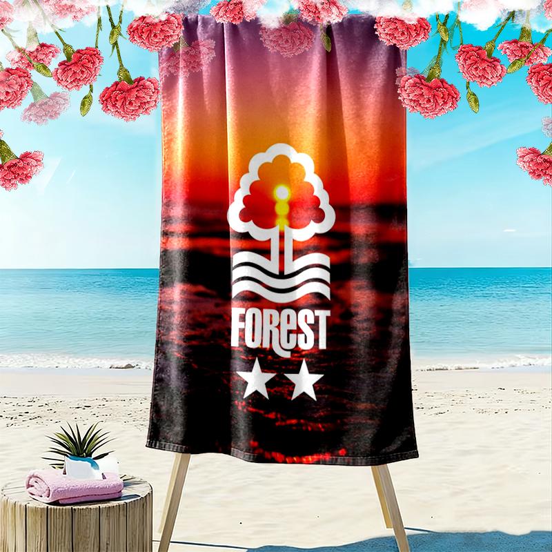 Nottingham Forest FC Print Beach Towel, Large Soft Quick Dry Towel for Beach Camping Swimming
