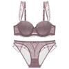 Sexy French Bra Lace Underwear Set Push Up BC Cup Plus Chest Pad Comfortable Embroidery Europe Intimates Bra & Brief Sets
