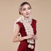 Wool Pom-Pom Scarf Women Thickened Winter Scarf Imitation Rabbit Fur Comfortable Knit Winter Scarf Neckwear