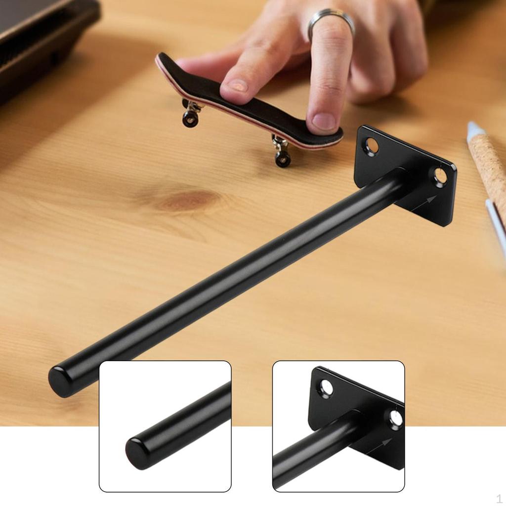 Рельсовая стойка для грифа Тренажер для фингерборда Устойчивая база Рампа для скейтборда для игр Обучающий