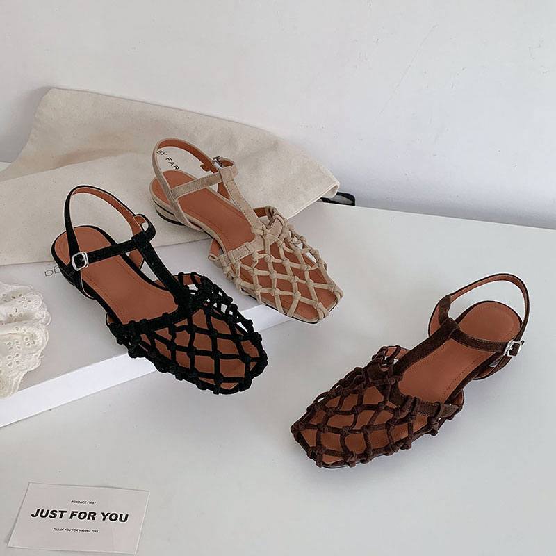 Krazing Pot Летние туфли-лодочки Flock размера 40 высокого качества, французский шик, толстый низкий каблук, сексуальные женские сандалии с квадратным носком