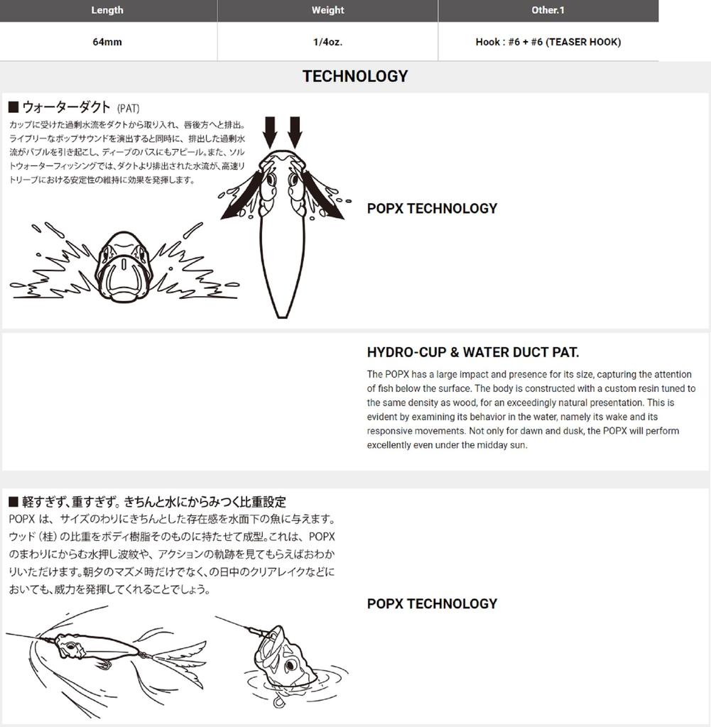 Megabass Pop X Standard 64 мм 7 грамм Плавающий воблер FA Wakasagi (0441)