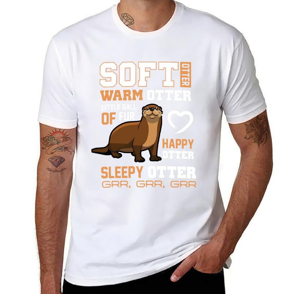 Otter Gifts Soft Otter Warm Otter Happy Funny TShirt Casual Trendy Streetwear Tee Shirt