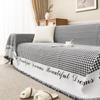 New Ins Sofa Towel Cover Sofa Cover Universal Houndstooth Full Cover Four Seasons Universal Sofa Blanket Cushion