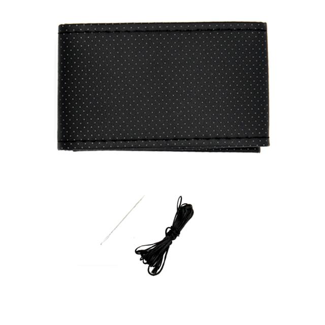 38 см автомобильный руль с оплеткой, текстура, мягкая искусственная кожа, автомобильные чехлы с иглами и нитками, автомобильные чехлы