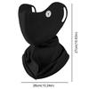 FE# Sunscreen Face Mask Cooling Face Cover with Ear Loops for Cycling (Black)