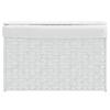 VidaXL Panier à linge avec couvercle blanc 55,5x35x34cm résine tressée 372053