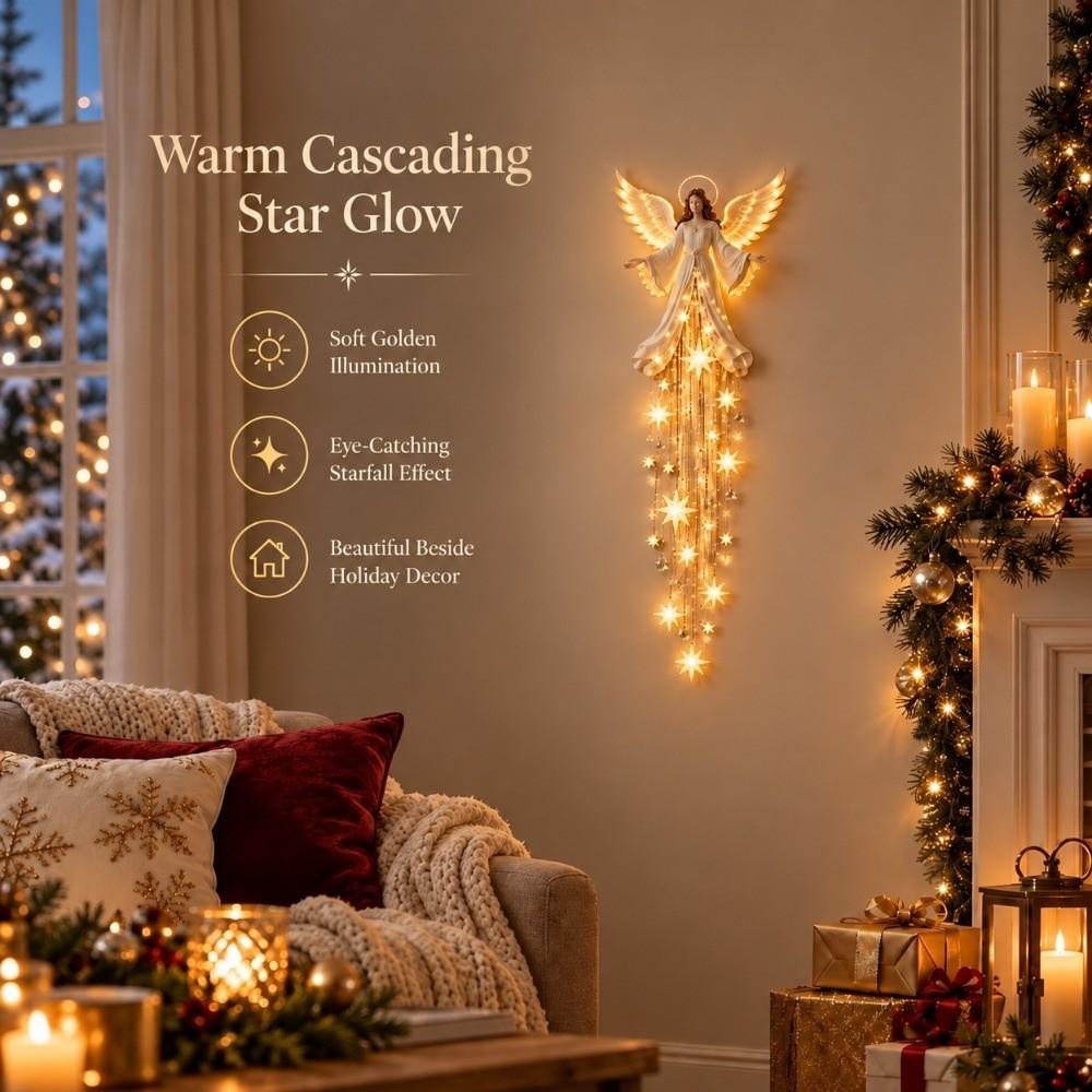 Hängender Starglow Kaskadierender Weihnachtsengel Licht Himmlische Weihnachts-Wanddekoration Heimdekoration