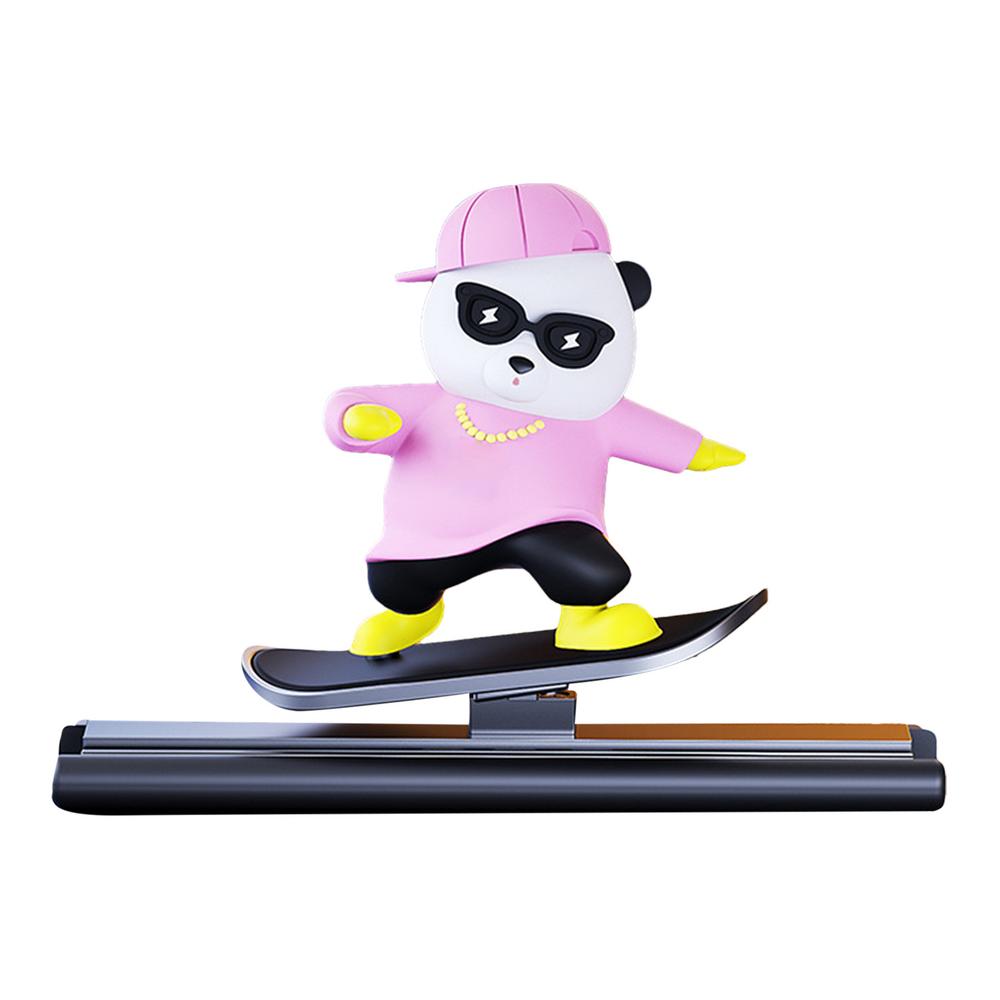 Car Parking Number Plate Skateboarding Bear Car Interior Parking Card Skateboard Bear Ornament Phone Number Plate Car Interior