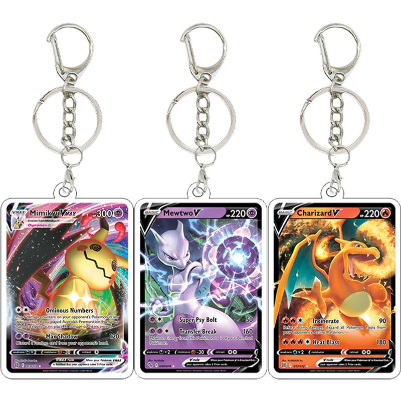 Anime Cartoon Venusaur Bulbasaur Charizard Mewtwo Pocket Monsters Acrylic Keychain Accessories Pendant Key Ring Charm Gifts Toys