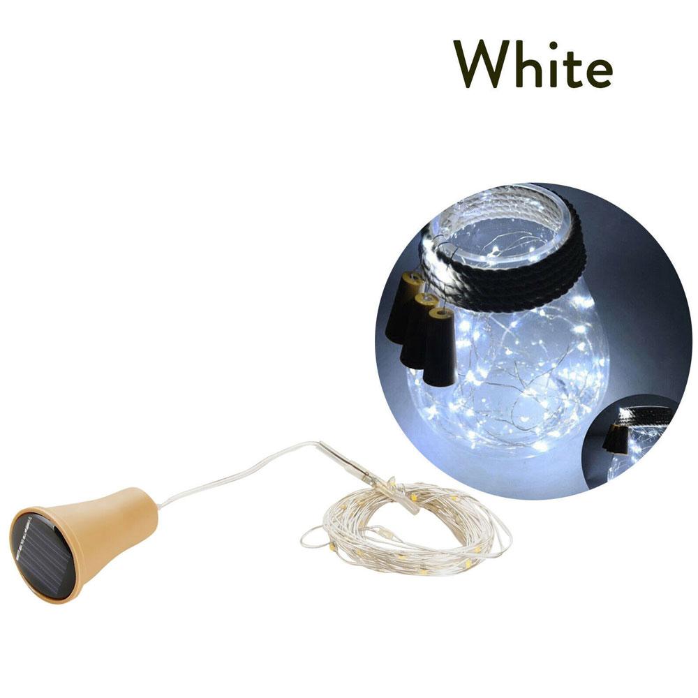 Солнечные 10LED 20LED Огни для винных бутылок Форма пробки Гирлянда Сказочные огни Рождественская подсветка Медная проволока Лампа для декора дома и комнаты