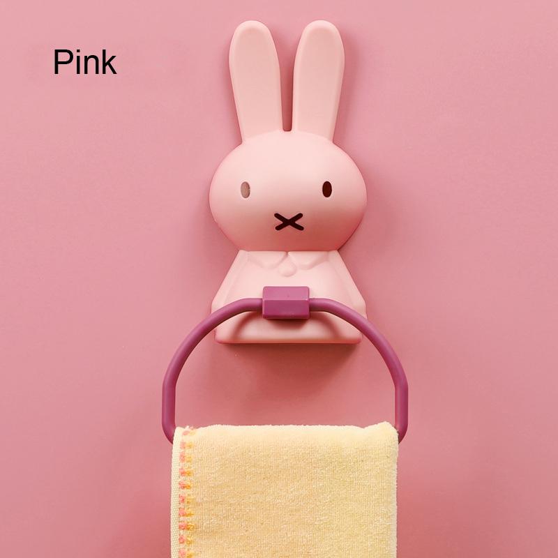 Детская вешалка для полотенец с мультяшным кроликом, вешалка для полотенец, настенный держатель для полотенец, вешалка для ванной комнаты, подарок для детей