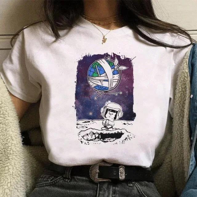 Funny Mafalda Print Women T Shirt Harajuku Ulzzang Kawaii Cartoon Tshirts for Girl Korean Style Casual Tee Top Female Clothing