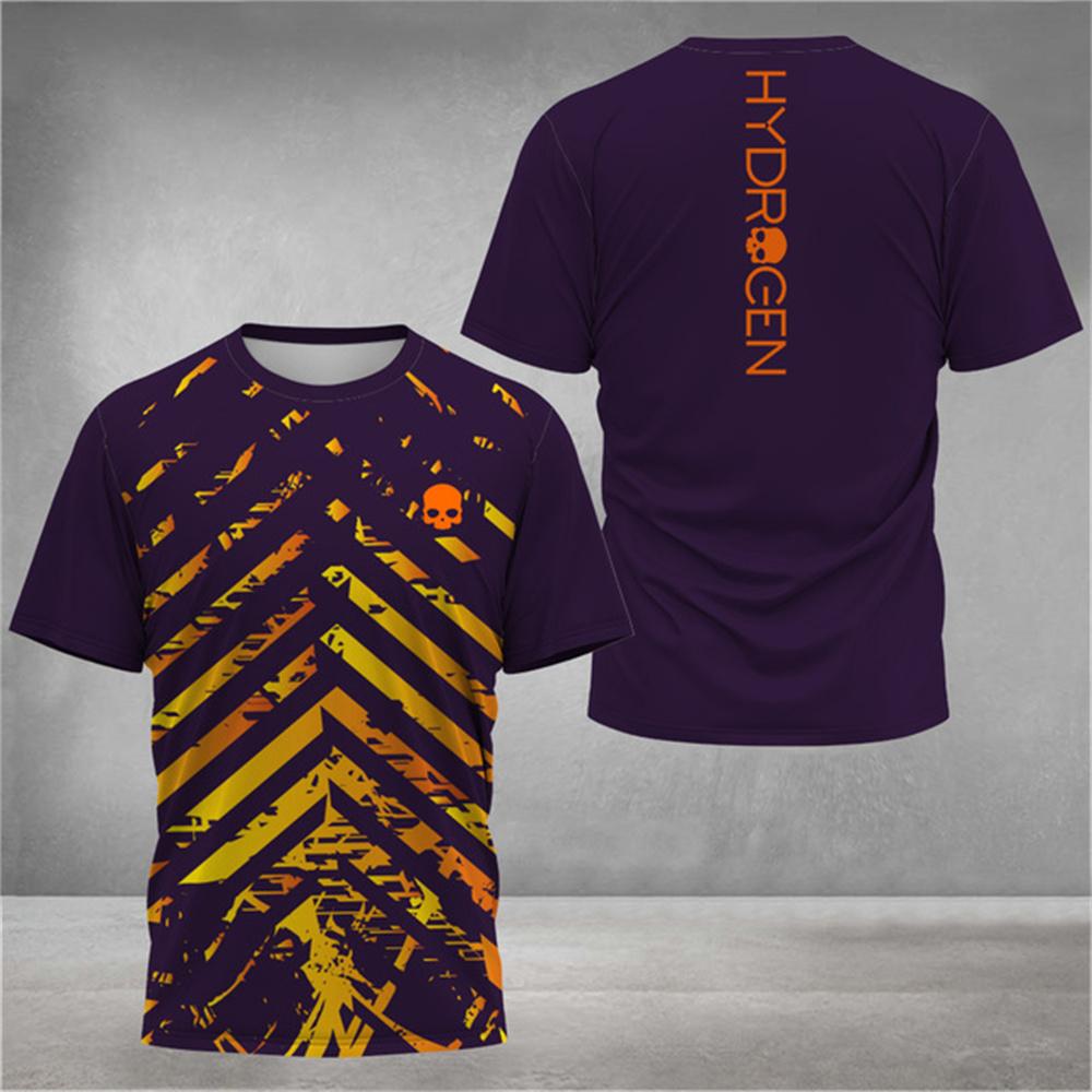 Летняя теннисная 3D-печатная мужская футболка, модные полосатые футболки с коротким рукавом и круглым вырезом, дышащие быстросохнущие спортивные топы