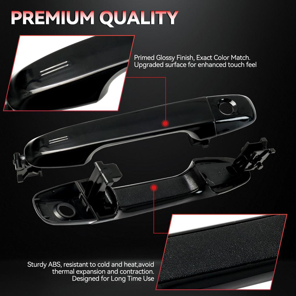 1 PCS Black Front Left Driver Side Exterior Door Handle For Toyota Camry 2012 2013 2014 2015 2016 2017 Year Replaces 6921106090