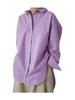 2024 Women's Loose Casual Irregular Button-Down Long Sleeve Shirt for Autumn and Winter