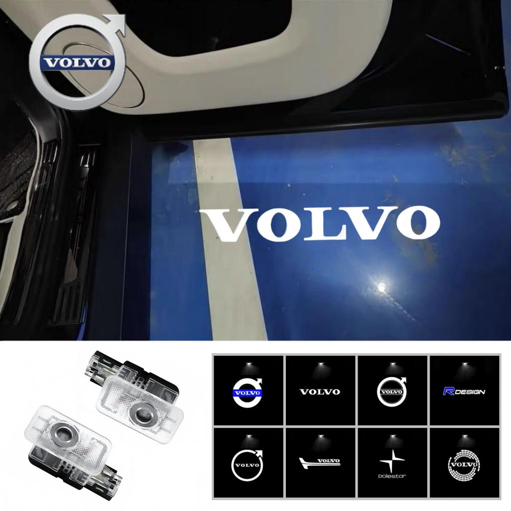 AABAY1 For Volvo 2Pcs LED R Design Logo Emblem Car Door Welcome Lights Laser Projector Lamp For Volvo XC40 XC90 XC60 S90 S60 S80 S80L V