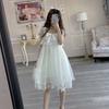 Japanese Sweet Lolita Princess Dress Women Elegant Cute Bow Lace Ruffles Tulle Slip Dress Mesh Kawaii Fairy Party Dresses
