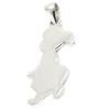 [I4247] - Серебряный кулон "Девочка" серебро (родиевое покрытие) - 25х15 мм