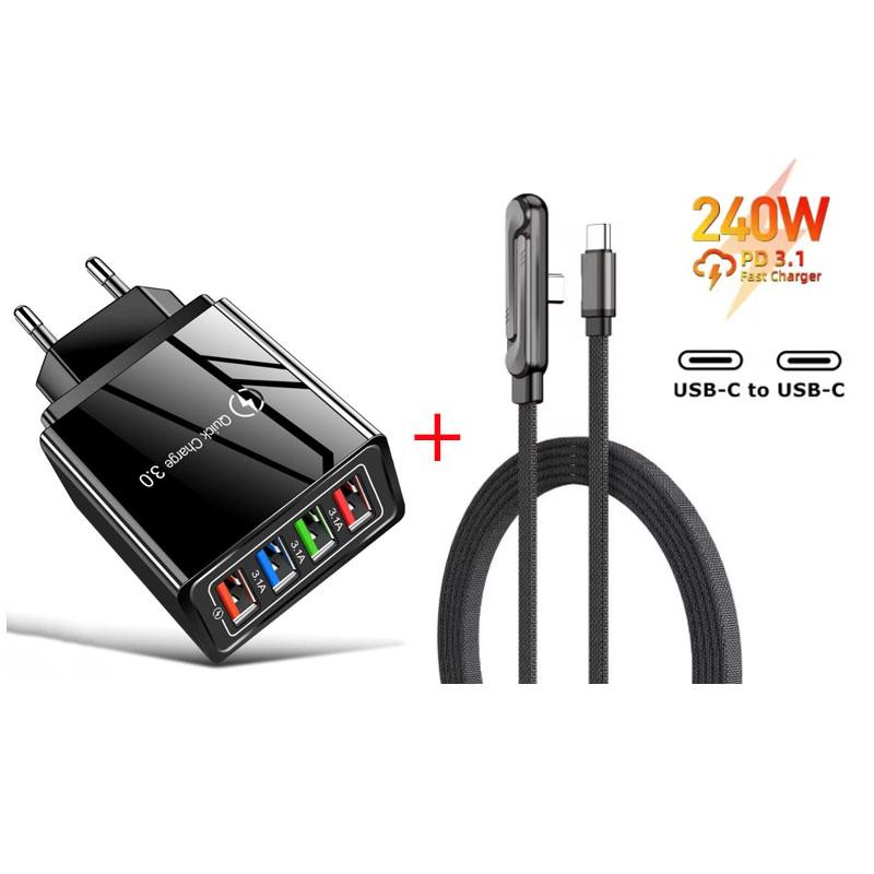3.1A 4 порта EU/US Plug USB зарядное устройство для быстрой зарядки QC 3.0 зарядное устройство для телефона iPhone Samsung Xiaomi зарядный адаптер