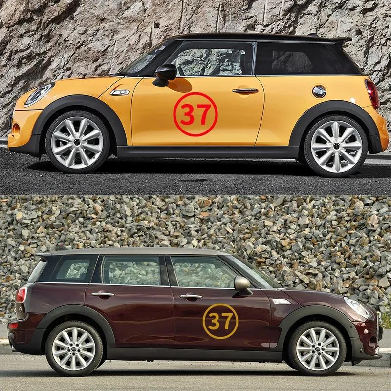 Car Body Side Stickers Auto 37 Number Road Decor Decal Cover Vehicle Tuning Accessories for Cars SUV Pickup Truck Deoration