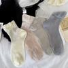 Весенне-летние тонкие сетчатые перфорированные носки до середины икры, кружевные милые дышащие носки в балетном стиле