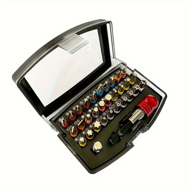 32Pcs Screwdriver Head Set, S2 Steel, Cross Screwdriver Head, Sleeve, Quick Release Connector, Industrial Hand Tools, Home Appliance Manual Repair Kit