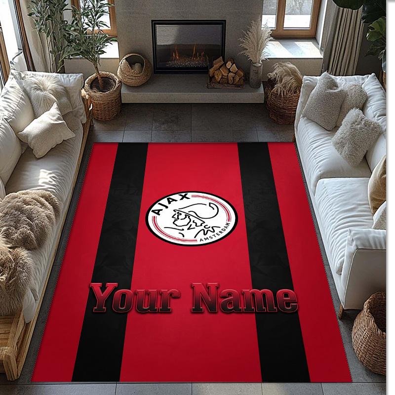 Ajax Amsterdam Printed Crystal Velvet Rug Non‑Slip Crystal Velvet Carpet For Sofa Bedroom Indoor Home Decoration
