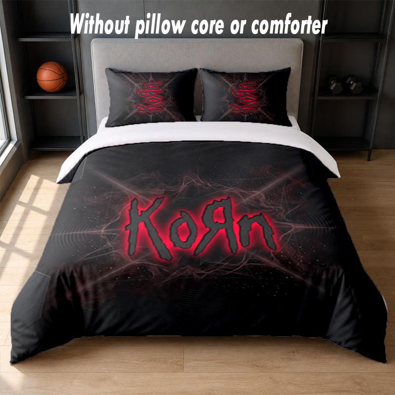 Korn Design Bed Bedding Set 1 Duvet Cover + 2 Pillowcases Soft Breathable Household Bed Linens