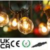 G40 Светодиодные гирлянды E12 Открытый сад 25 лампочек Гирлянды для вечеринки в саду Балкон Патио Двор