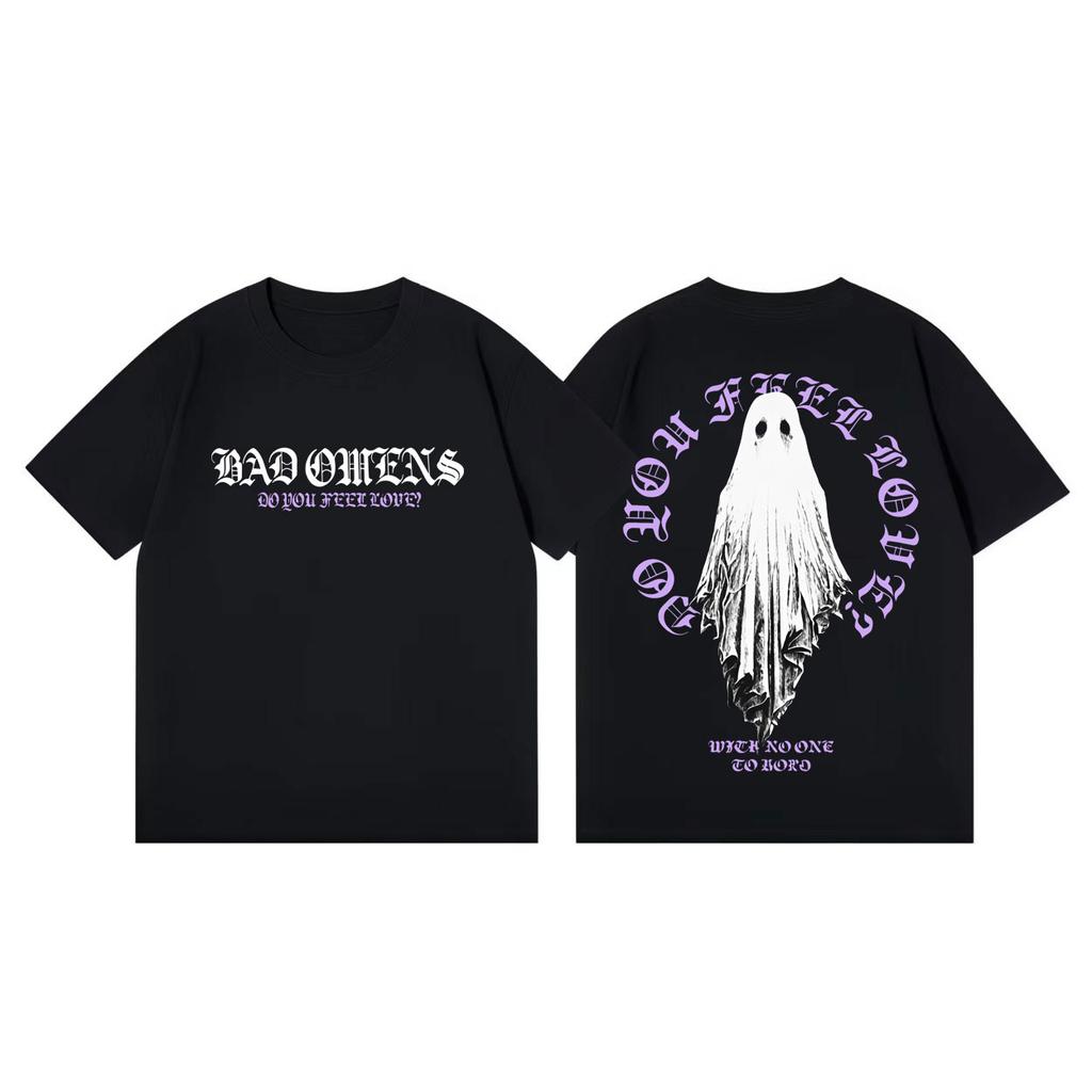Rock Band Bad Omens Tour 2026 Tshirt Gothic Vintage Short SleeveTshirts Men Women Casual Fashion Oversized T Shirt Streetwear