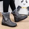 Faux Fur Women'S Waterproof Snow Boots Plus Size 36-44 Non Slip Winter Ankle Boots Women Warm Thick Plush Cotton Booties