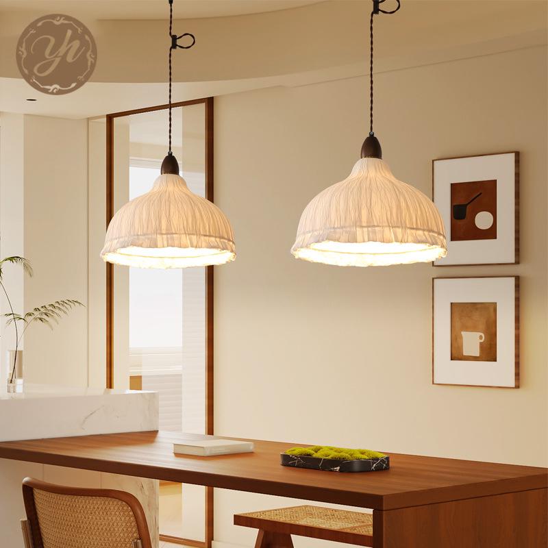 Japanese Wabi-Sabi Paper Art Pendant Light for Tea Room, Zen Homestay, Cafe, Bar Counter, and Entrance Decor.
