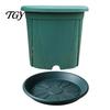 High Efficiency Nutrient Absorption Planters Resin Flowerpot with Drainage Holes And Saucer, Breathable Plant Pot for Indoor Outdoor Decorative Study