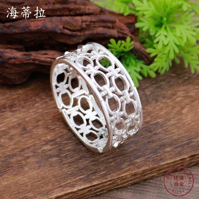 Новый полый геометрический круглый браслет с открытием, женский креативный преувеличенный браслет с открытием в виде неровного кольца