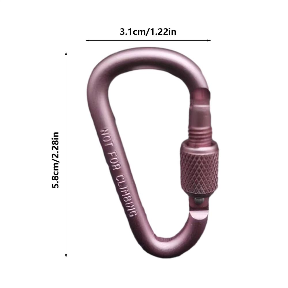 1PC Aluminum Alloy Carabiner Safety Buckle Keychain With Lock Climbing Button D-shape Carabiner Camping Hiking Hook Multi Colors