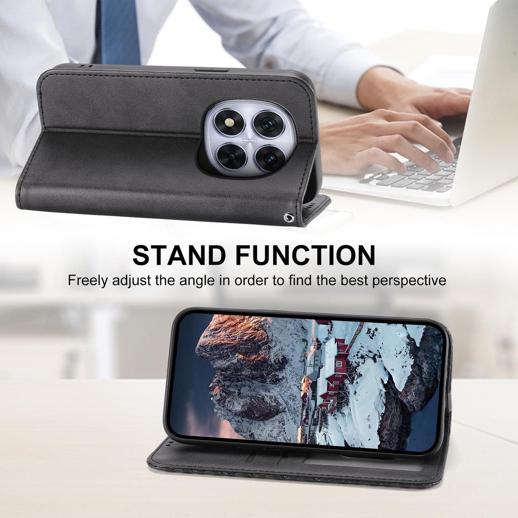 Чехол для Xiaomi Redmi Note 14 Pro 5G/Poco X7 5G, чехол для телефона из искусственной кожи с текстурой теленка с кошельком