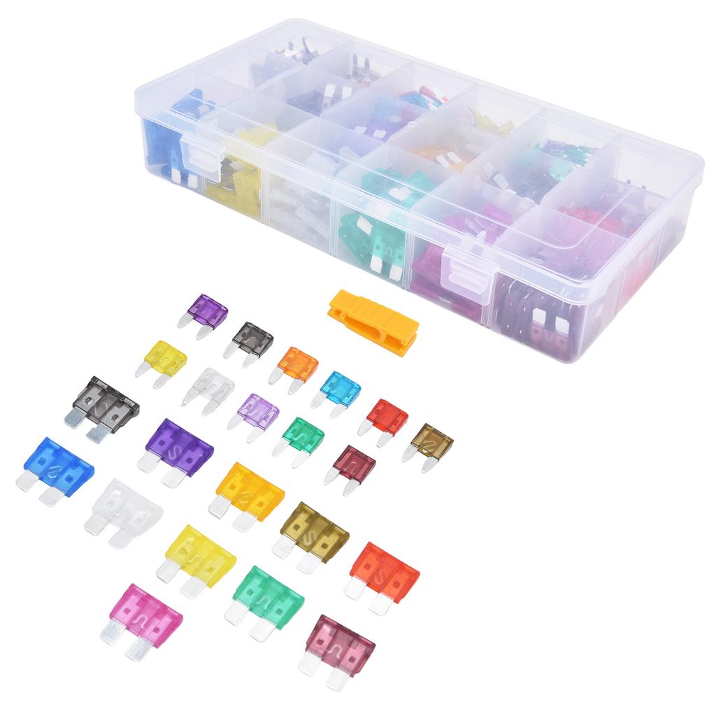 Набор предохранителей-лепестков 485 шт. из алюминиевого сплава, автомобильные предохранители, средние и малые 2A–40A