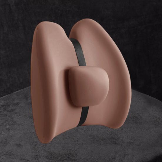 Lumbar Support Pillow Car Waist Cushion Ergonomic Design Soft Breathable Lower Back Support Pillow Memory Foam Seat Cushion