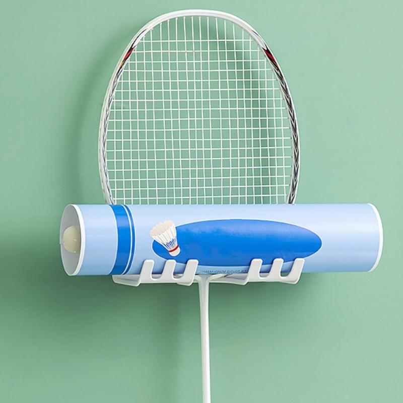 Настенная стойка для ракеток, держатель для пинг-понга, универсальный крючок для ракетки для бадминтона для дома, фермы, общежития, гостиной, квартиры
