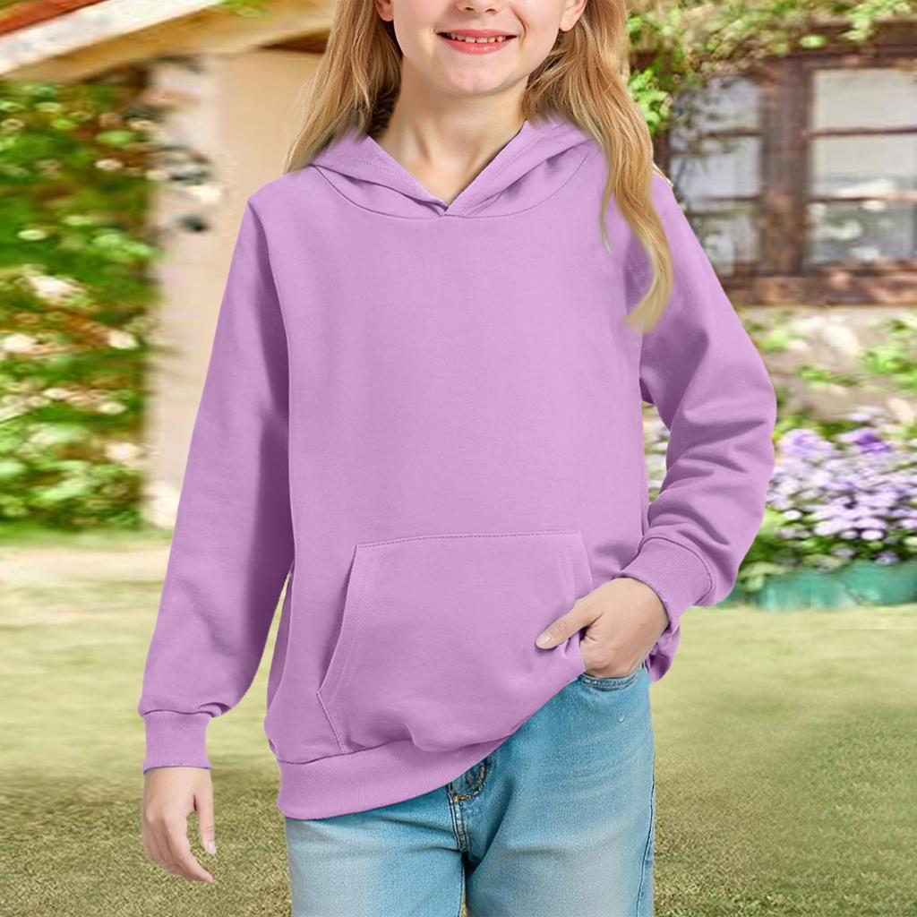 Однотонное худи для подростков - Унисекс пуловер
