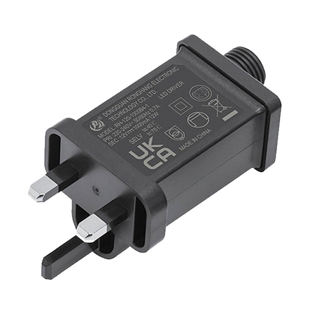 Праздничное освещение IP44 светодиодный трансформатор с вилкой UK адаптер питания переменного тока 110 В в постоянный ток 12 В 1A