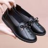 Новая обувь на мягкой подошве, одинарная обувь, весенне-осенние кожаные туфли, удобные и нескользящие, на плоской подошве, рабочая обувь для пожилых, женская обувь для среднего возраста