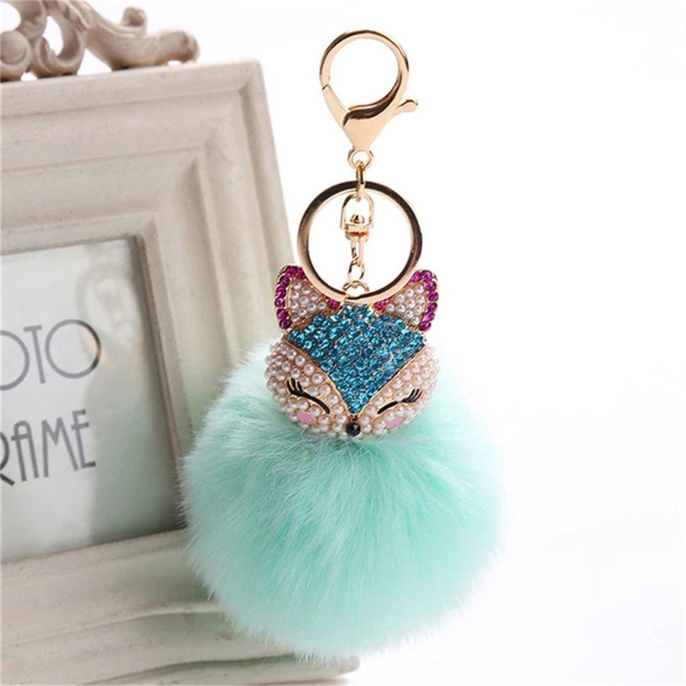 Bag Pendants Women Gifts Pearl Pendant Key Ring Car Key Chain Fur Keychain Fur Ball Keychain