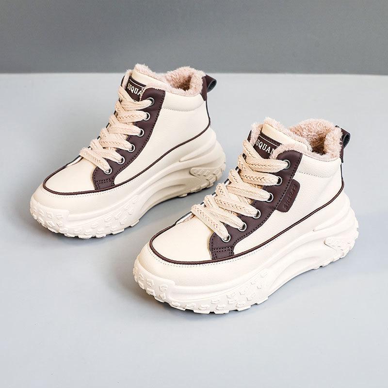 K6717 Velvet 2024 зимние водонепроницаемые туфли на платформе для колледжа и папы