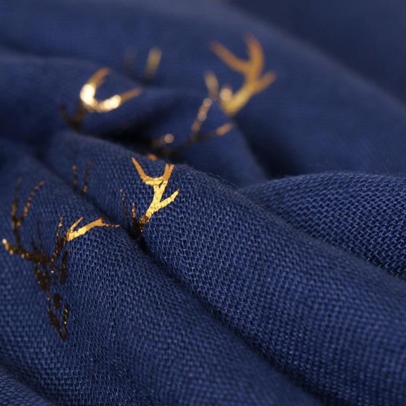 New Deer Autumn and Winter New Product Shawl Cotton Linen Linen Monochrome Bronzing Women's Scarf Long Scarf Versatile